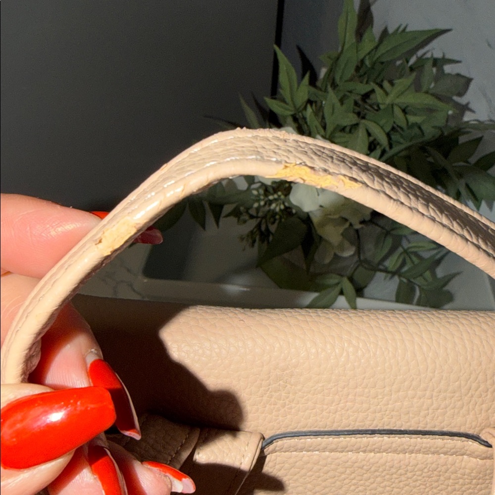 Nanette Lepore pebbled vegan leather backpack in a light pink or beige color. - Picture 9 of 9